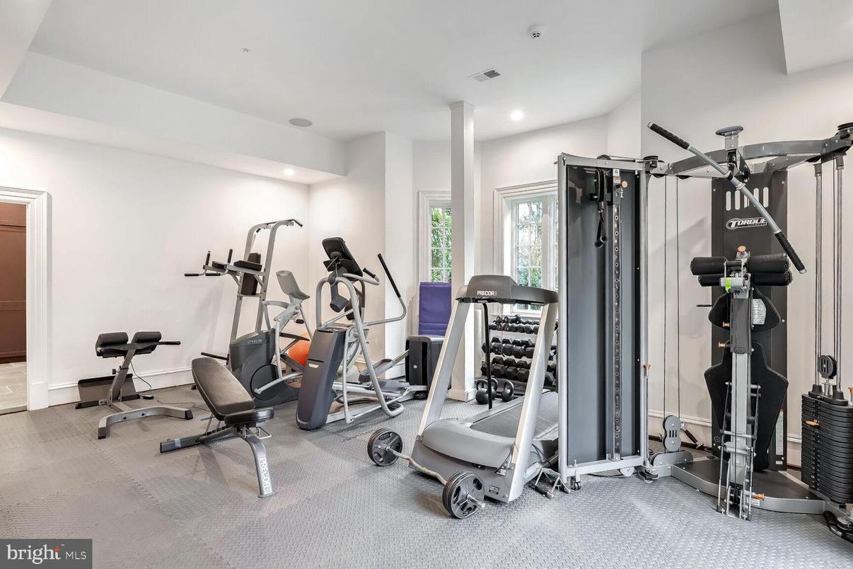 Fitness Equipment, Gym, Interior, Recessed Lighting