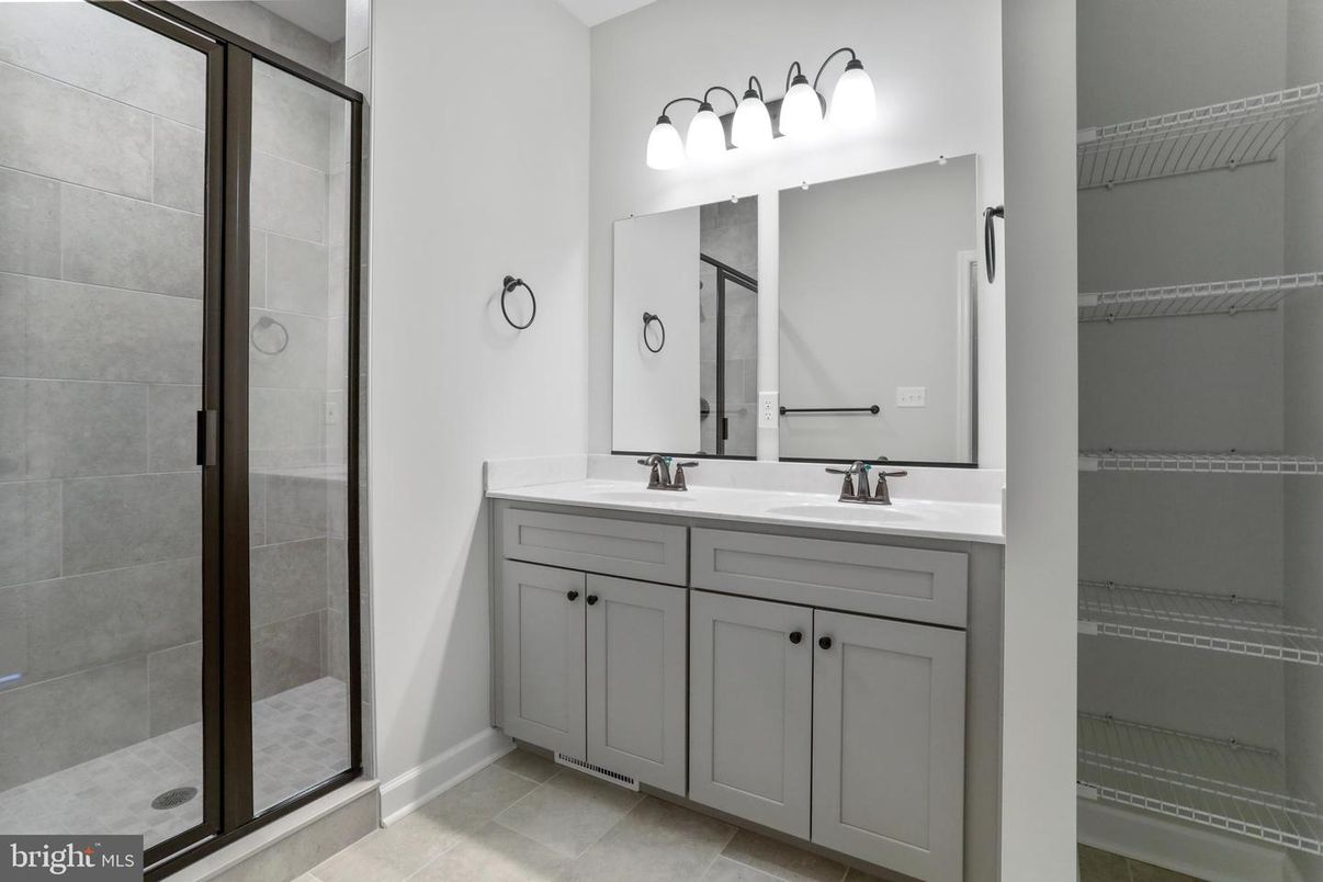 Bathroom, Dual Sink Vanities, Glass Shower, Interior