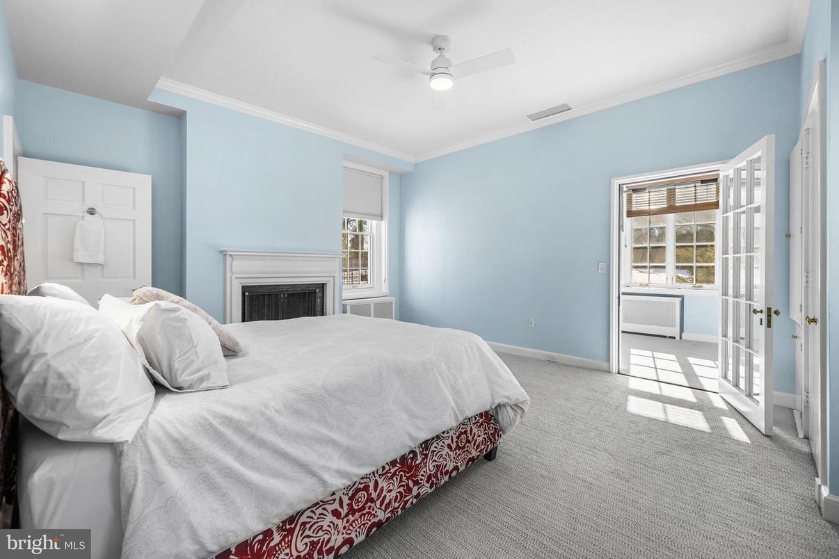 Bedroom, Fireplace, Interior