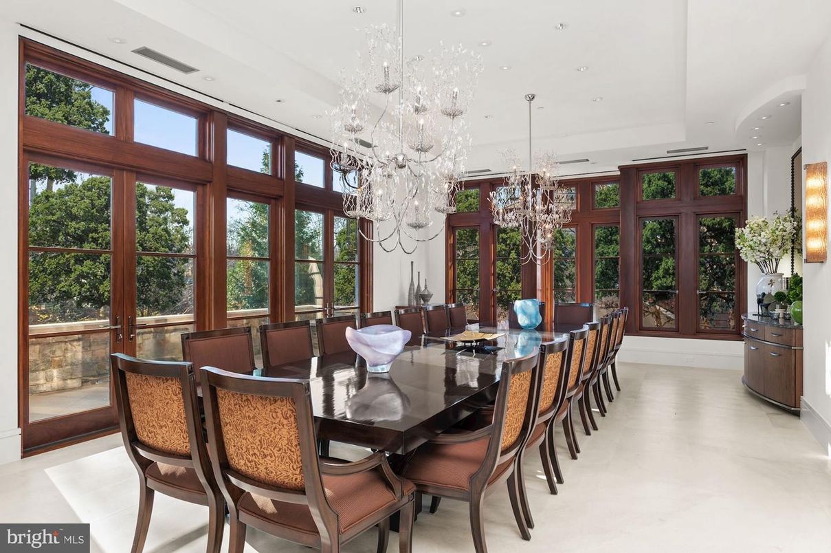 Chandelier, Dining room, Interior, Recessed Lighting