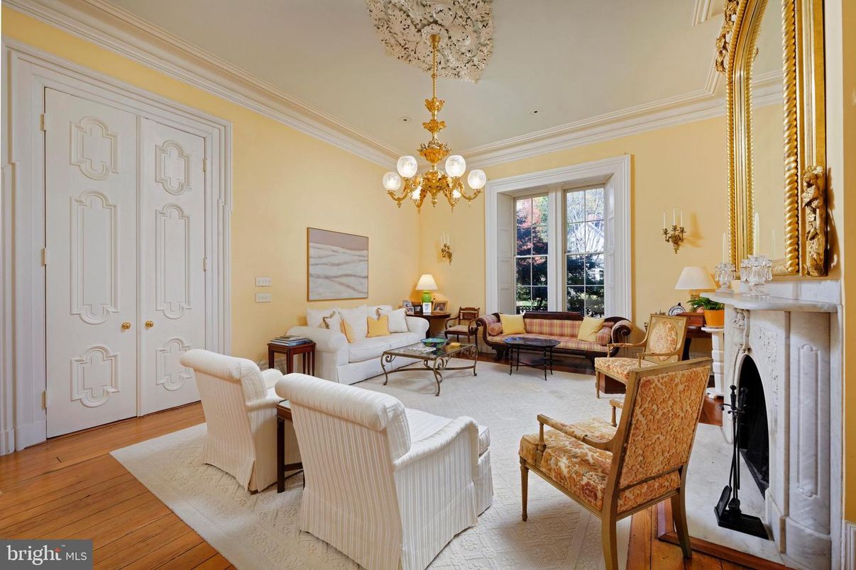 Chandelier, Fireplace, Interior, Living room, Wood Texture Flooring