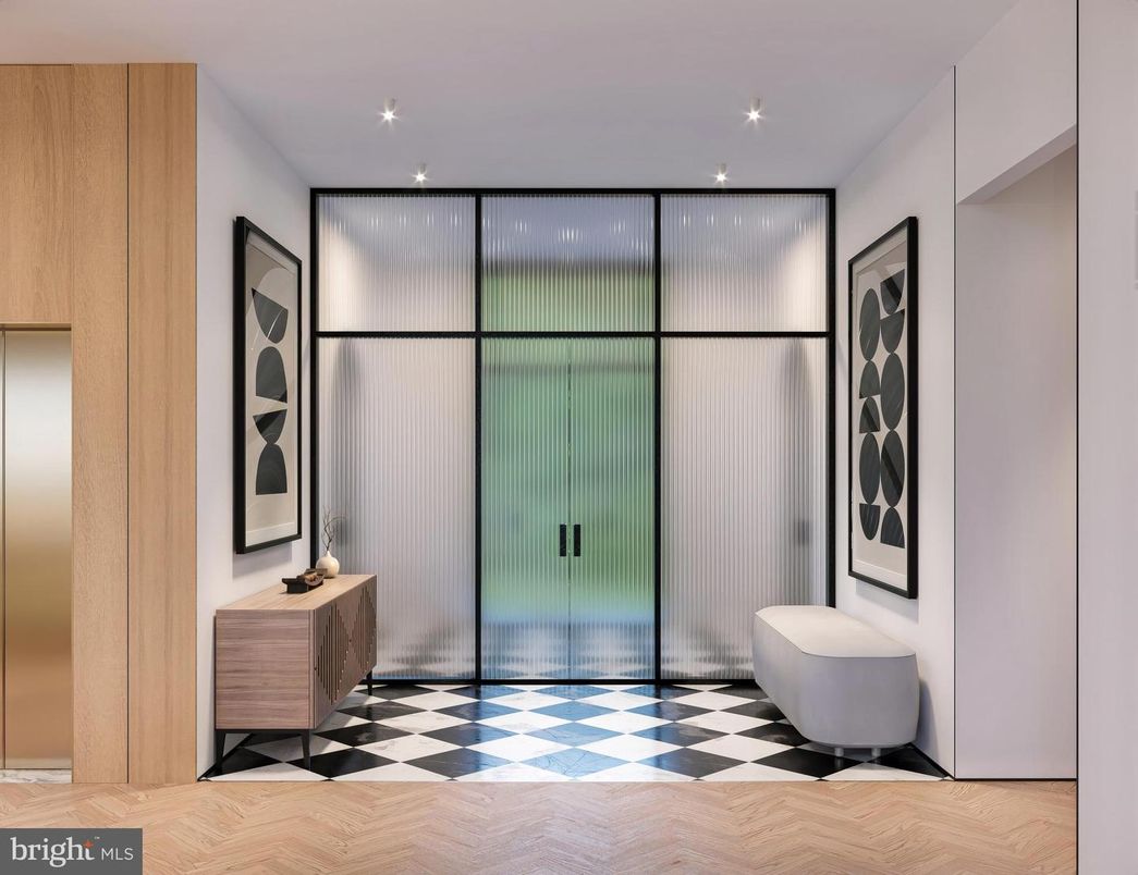 Elevator, Interior, Recessed Lighting, Wood Texture Flooring