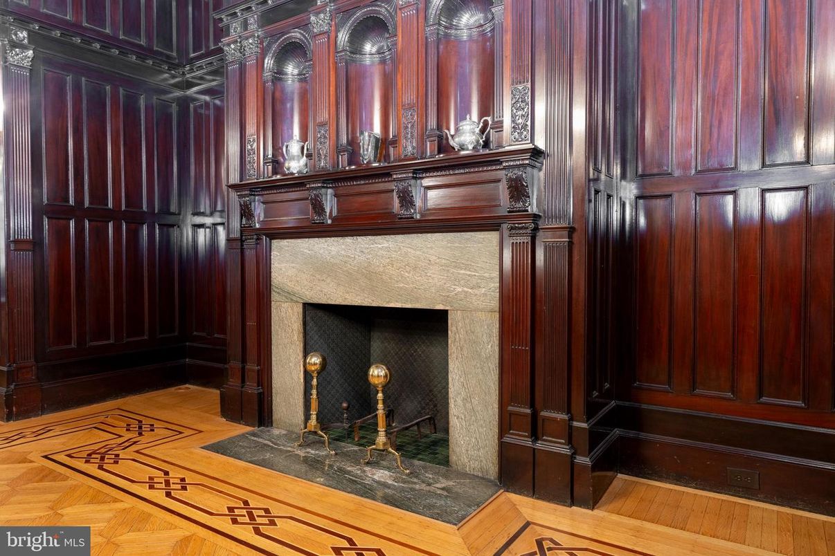 Fireplace, Interior, Wood Texture Flooring, Wooden Walls
