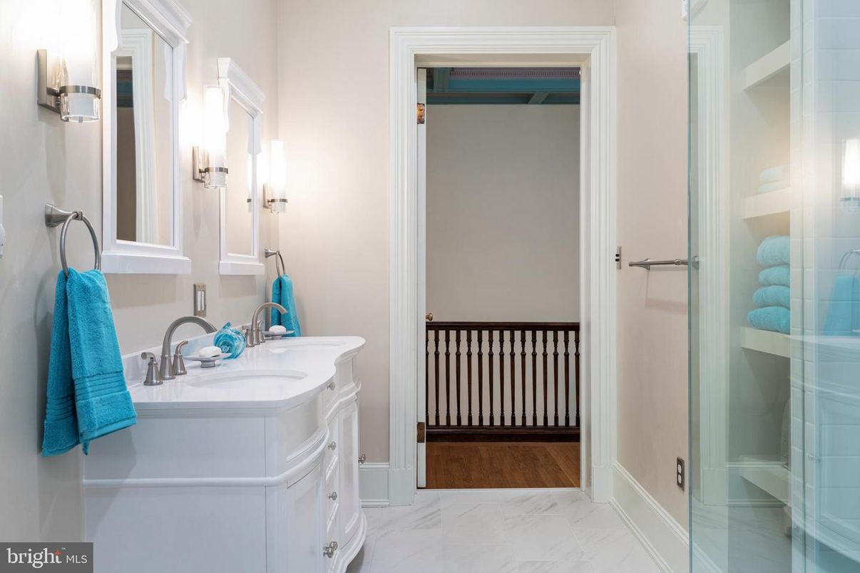 Bathroom, Interior, Marble, Wood Texture Flooring