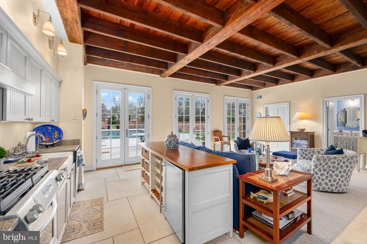 Interior, Kitchen, Living room, Wooden Beams, Wooden Ceilings