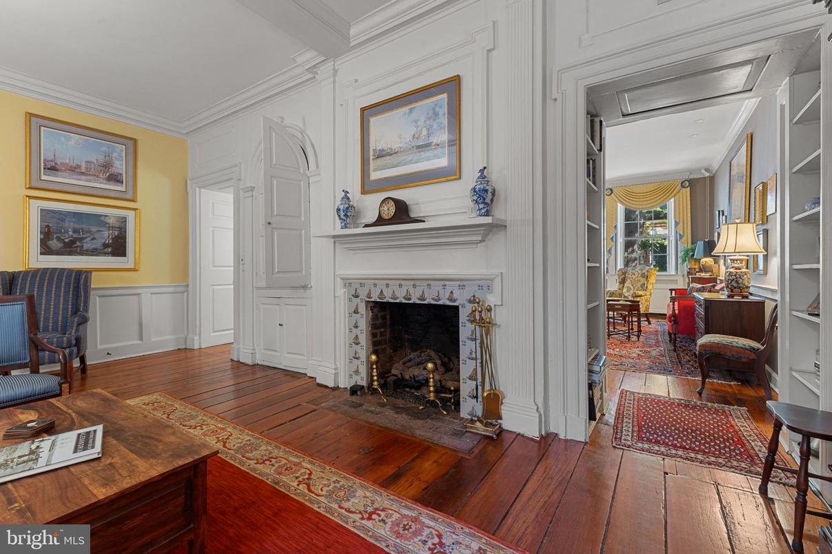 Fireplace, Interior, Wood Texture Flooring