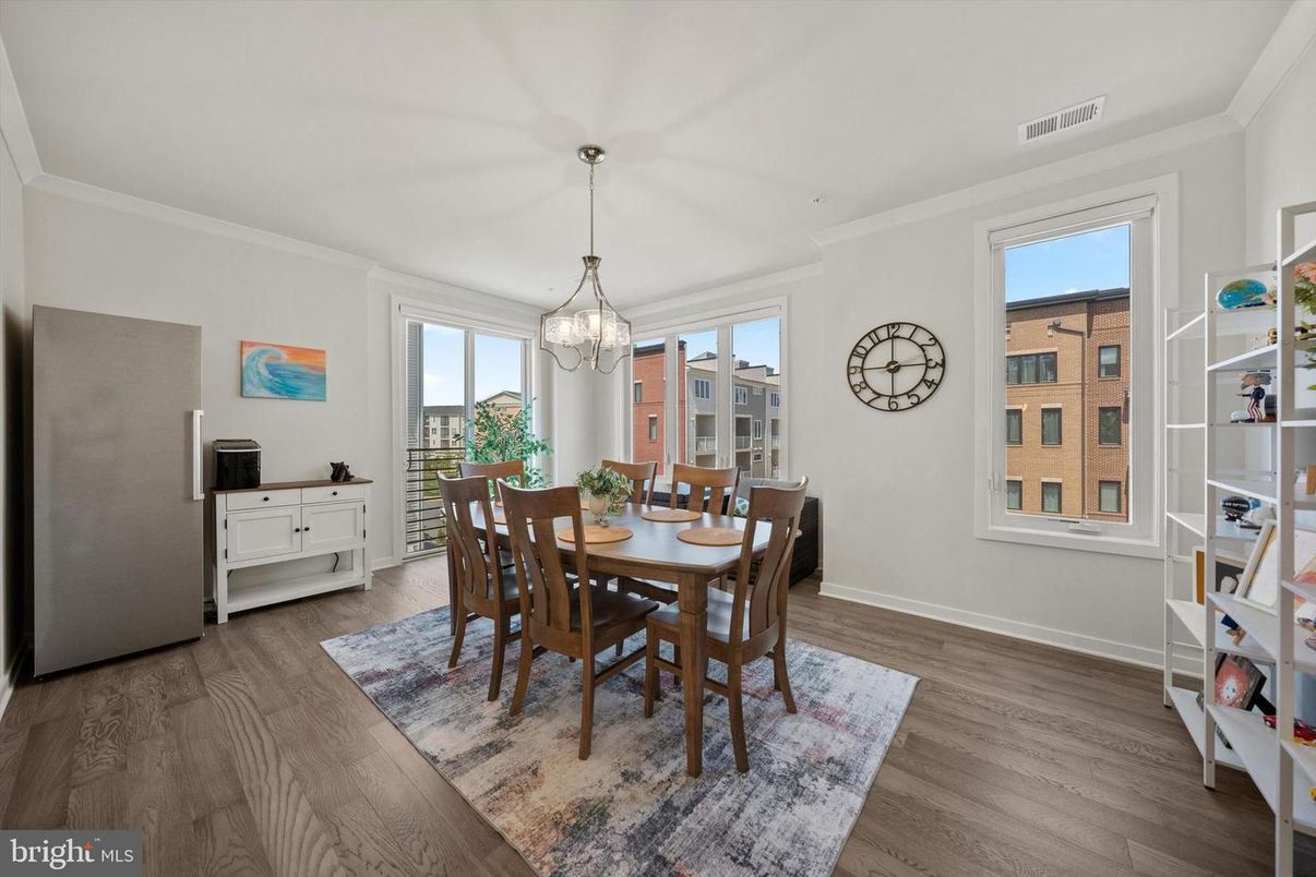 Chandelier, Dining room, Interior, Pendant Lights, Wood Texture Flooring