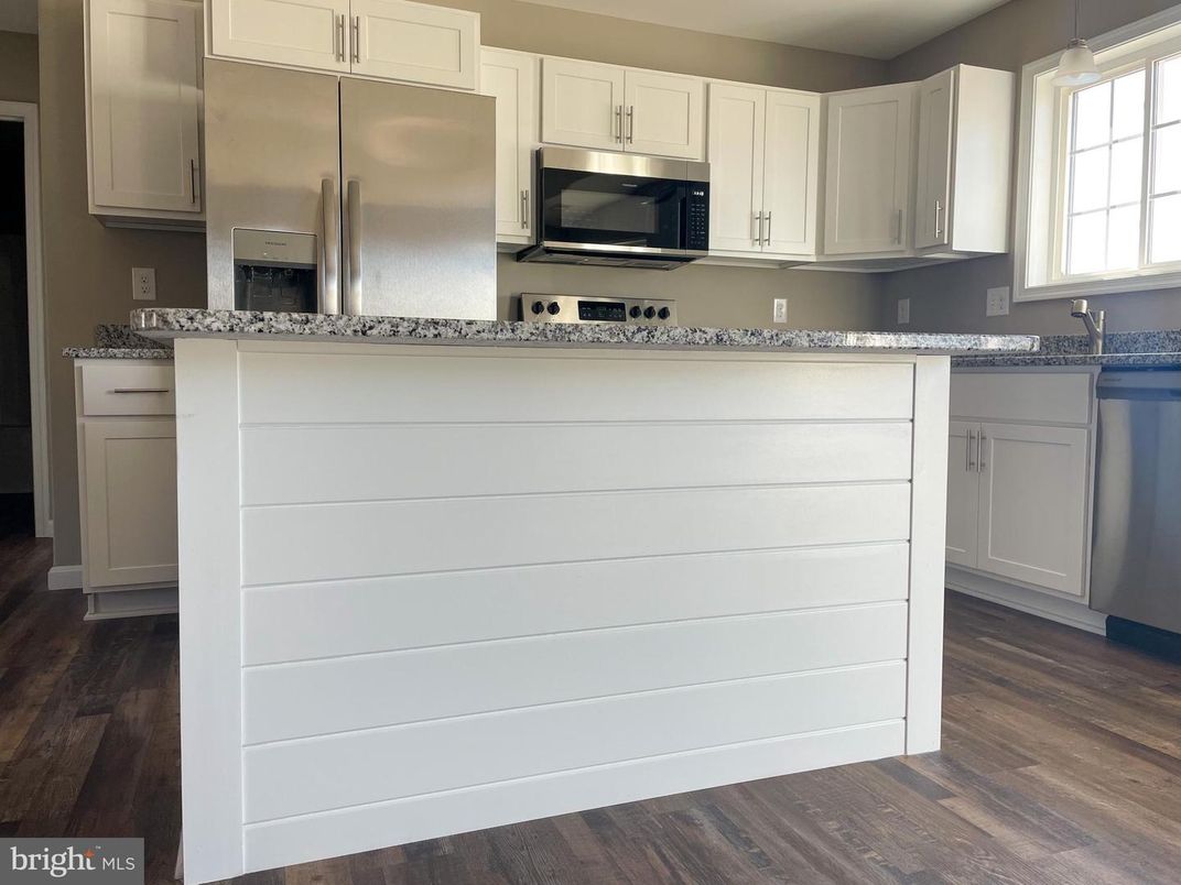Interior, Kitchen, Pendant Lights, Stainless Steel Appliances, Wood Texture Flooring