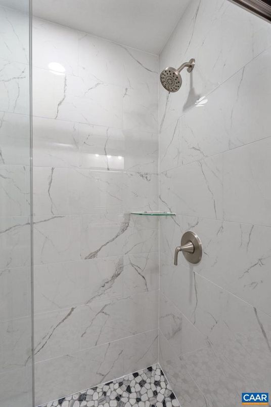 Bathroom, Glass Shower, Interior, Marble Walls