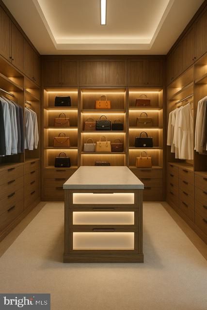 Interior, Recessed Lighting, Walk-in Closets, Wooden Walls