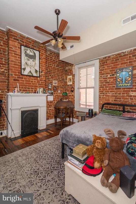 Fireplace, Interior, Stone Walls, Wood Texture Flooring