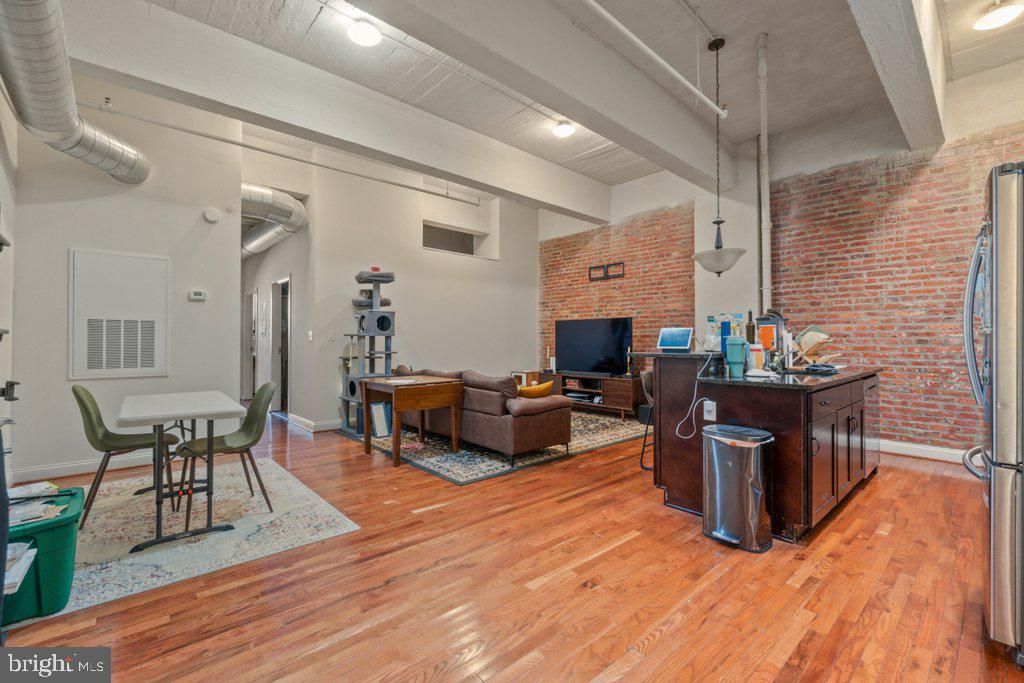 Dining room, Interior, Kitchen, Living room, Stone Walls, Wood Texture Flooring