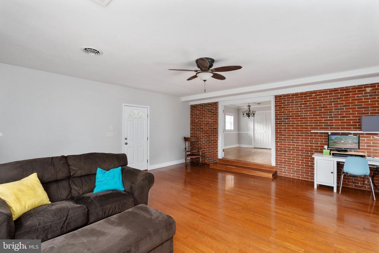 Interior, Living room, Stone Walls, Wood Texture Flooring