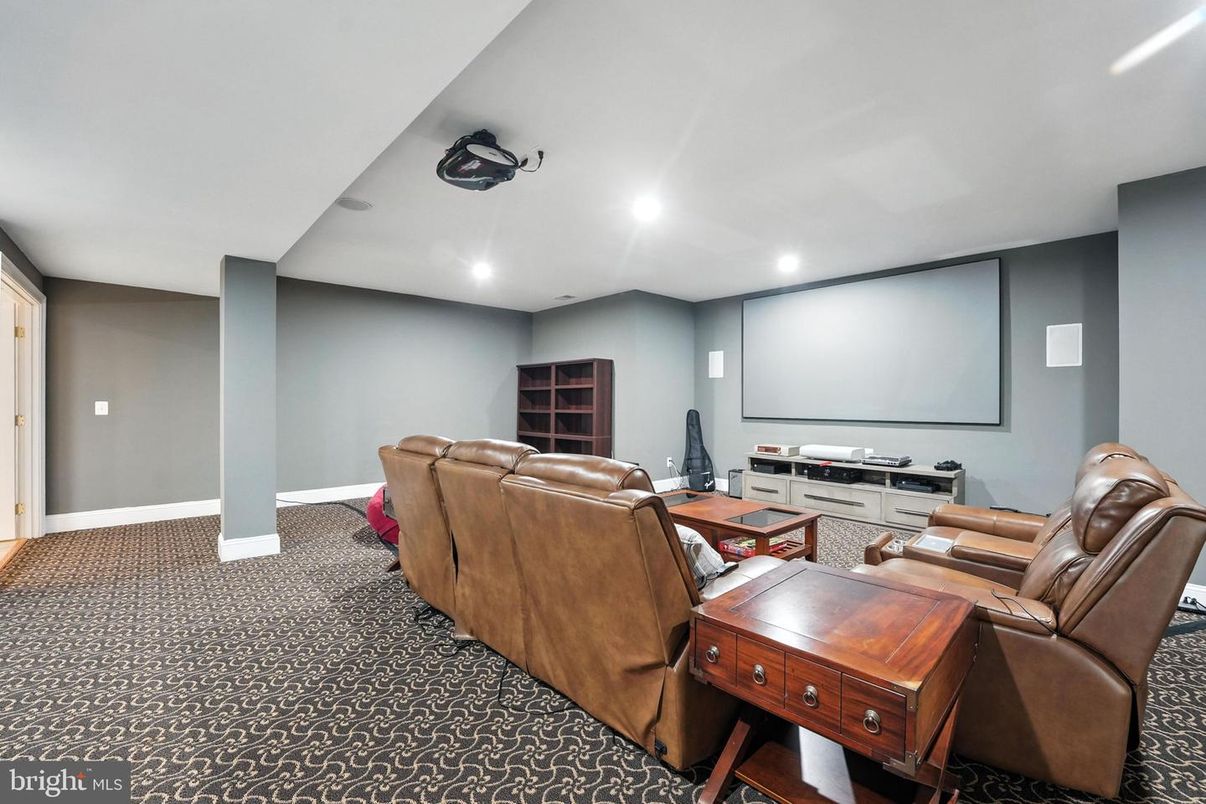 Home Theatre Room, Interior, Projection Screen, Recessed Lighting, Theatre Room