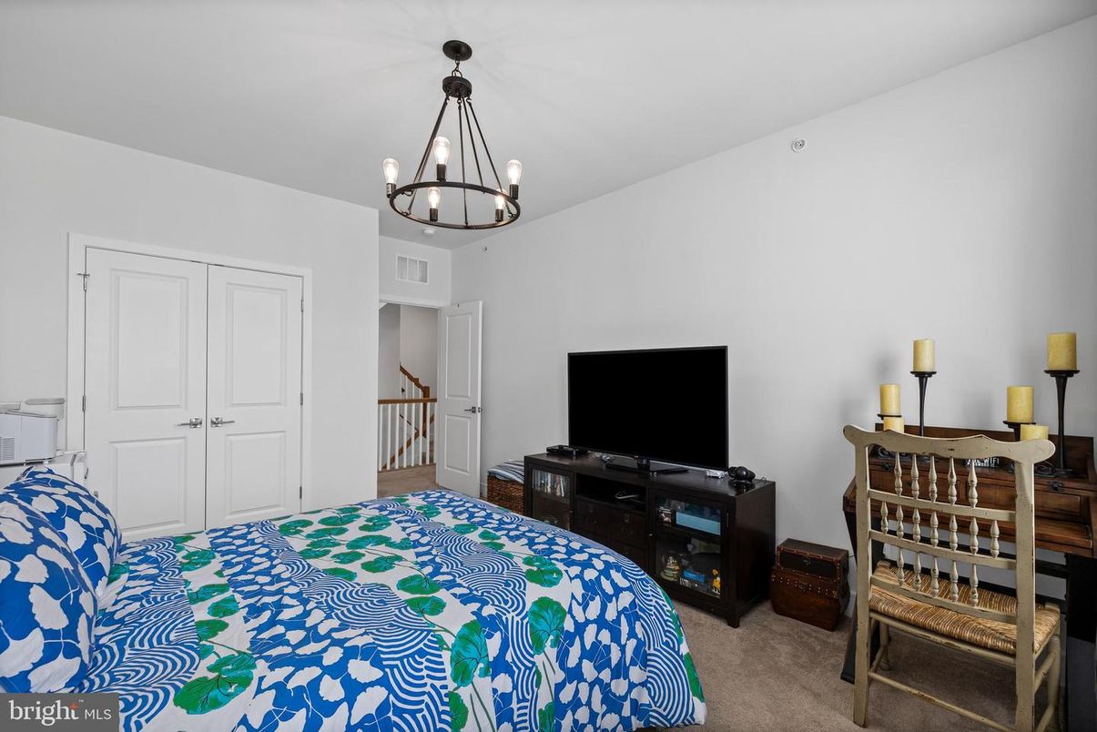 Bedroom, Chandelier, Interior