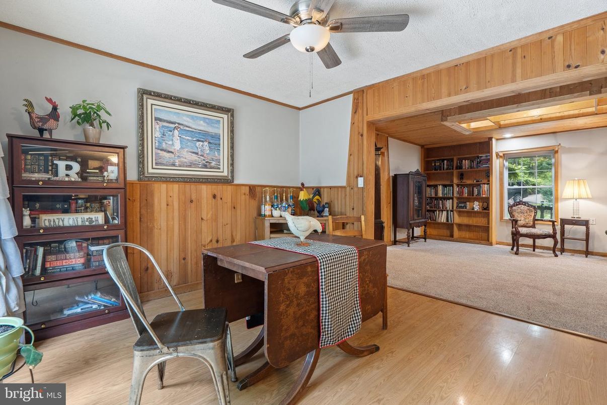 Dining room, Interior, Wood Texture Flooring, Wooden Walls