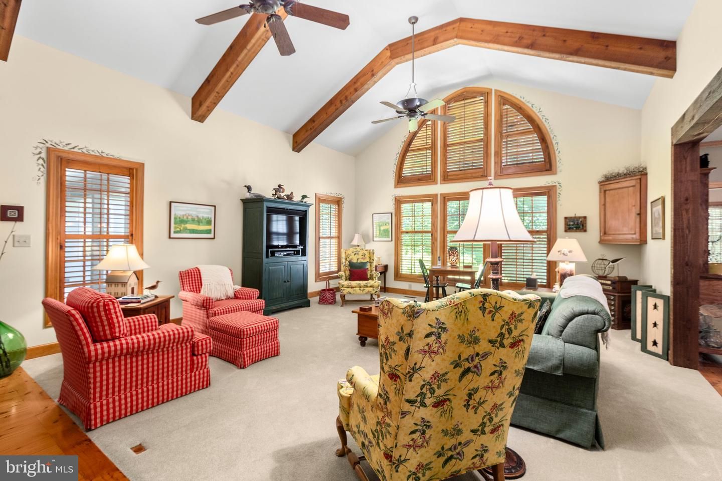 Interior, Living room, Wooden Beams
