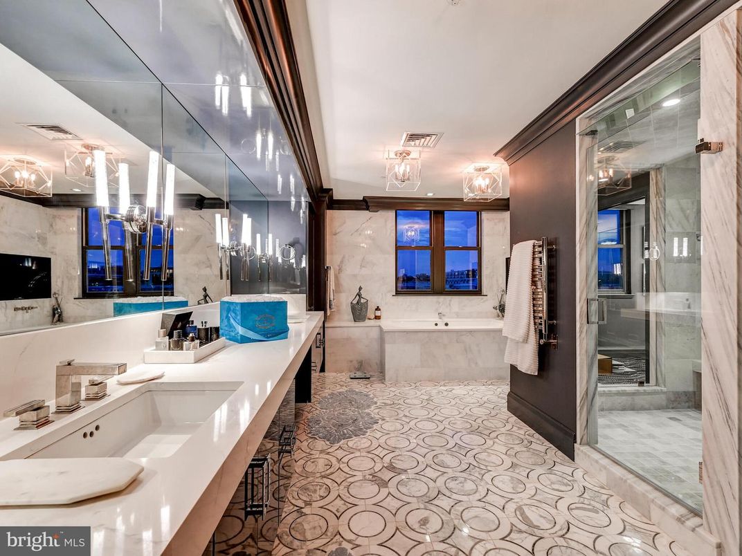 Bathroom, Dual Sink Vanities, Glass Shower, Interior