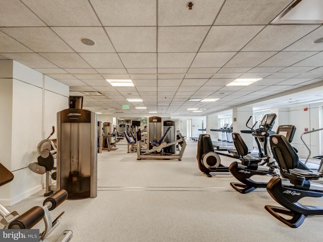 Fitness Equipment, Gym, Interior, Recessed Lighting