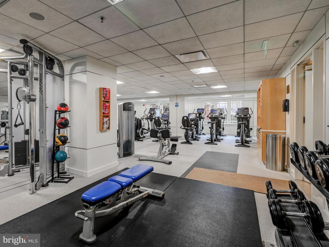 Fitness Equipment, Gym, Interior, Recessed Lighting