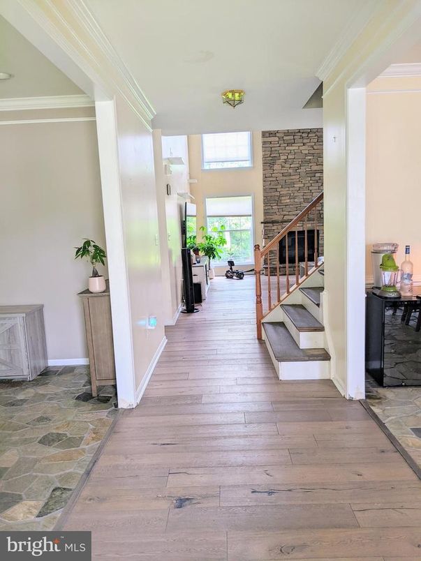 Interior, Stone Walls, Wood Texture Flooring