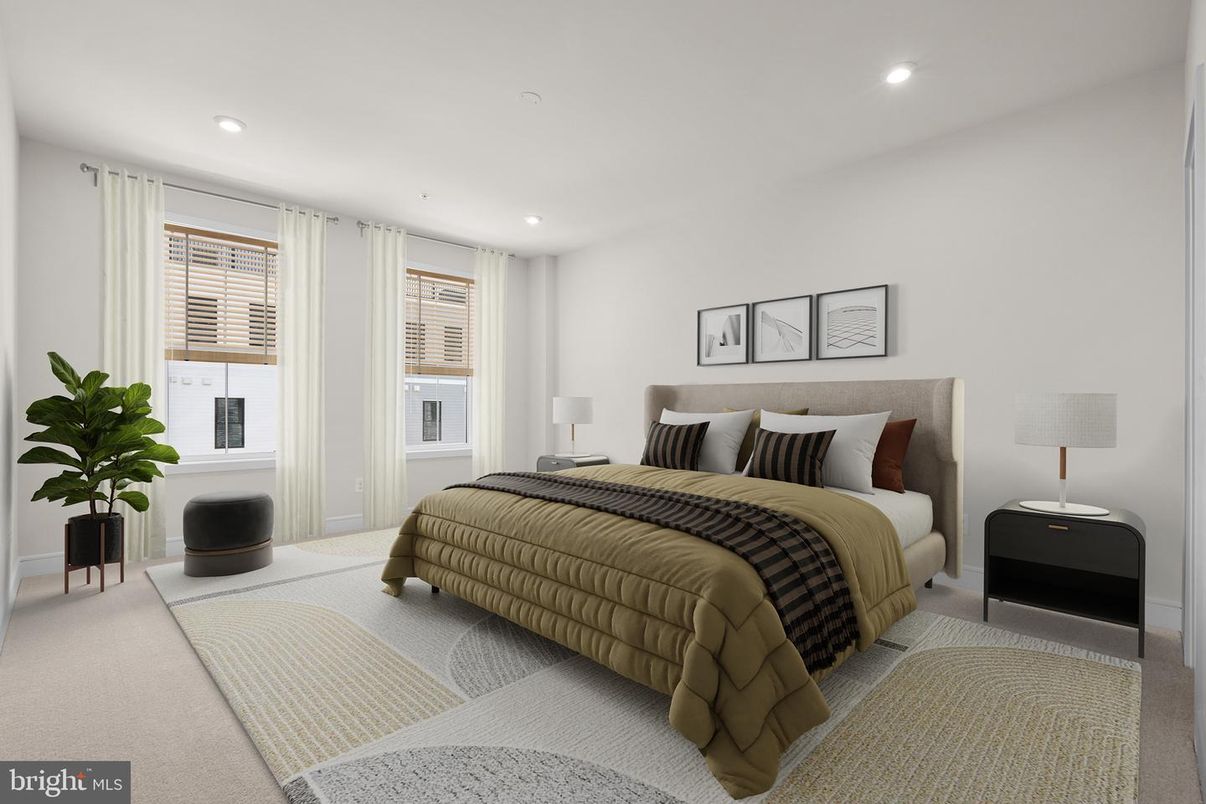 Bedroom, Interior, Recessed Lighting