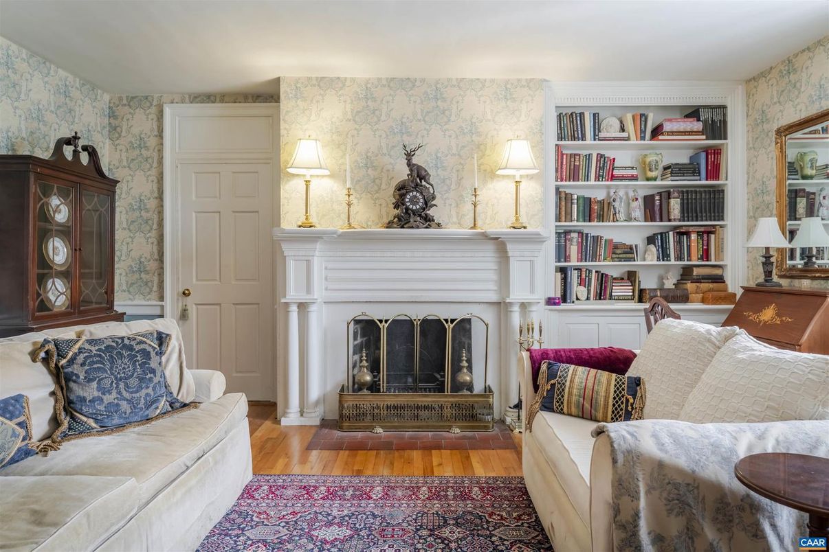 Fireplace, Interior, Wood Texture Flooring
