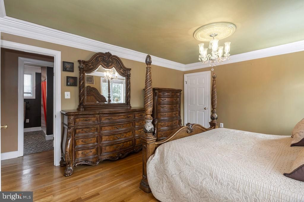 Bedroom, Chandelier, Interior, Wood Texture Flooring
