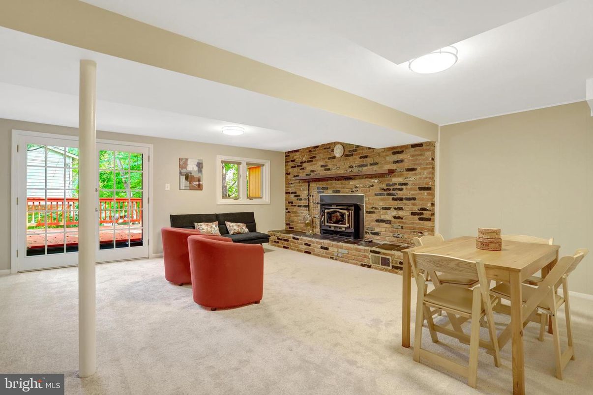 Dining room, Fireplace, Interior, Living room, Stone Walls