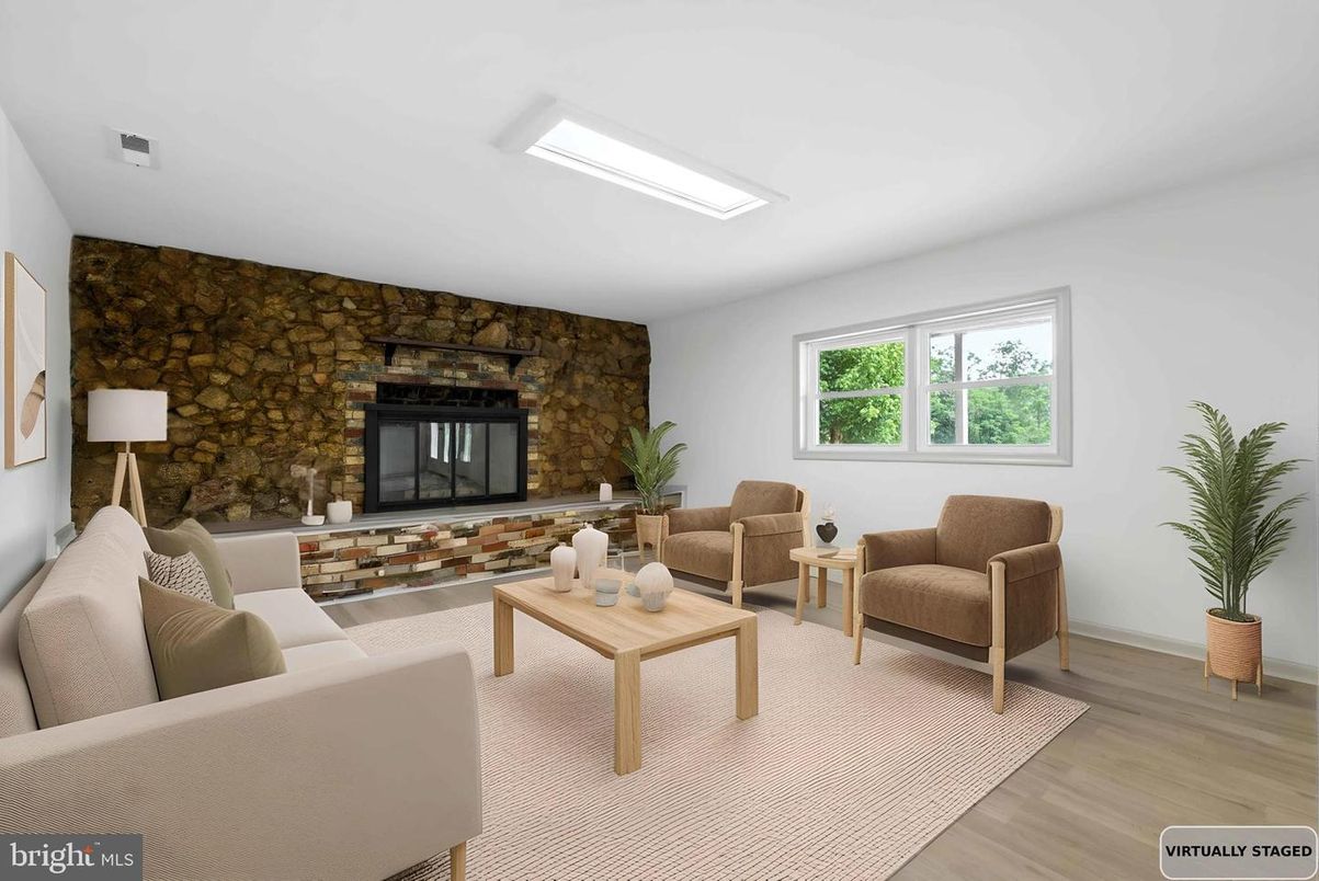 Fireplace, Interior, Living room, Stone Walls, Wood Texture Flooring