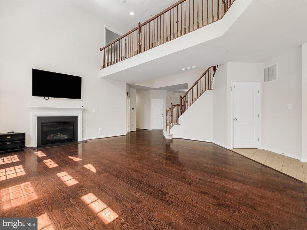 Fireplace, Interior, Recessed Lighting, Wood Texture Flooring