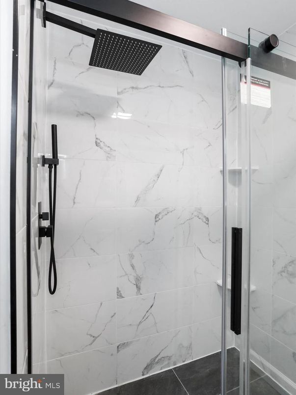 Bathroom, Glass Shower, Interior, Marble Walls
