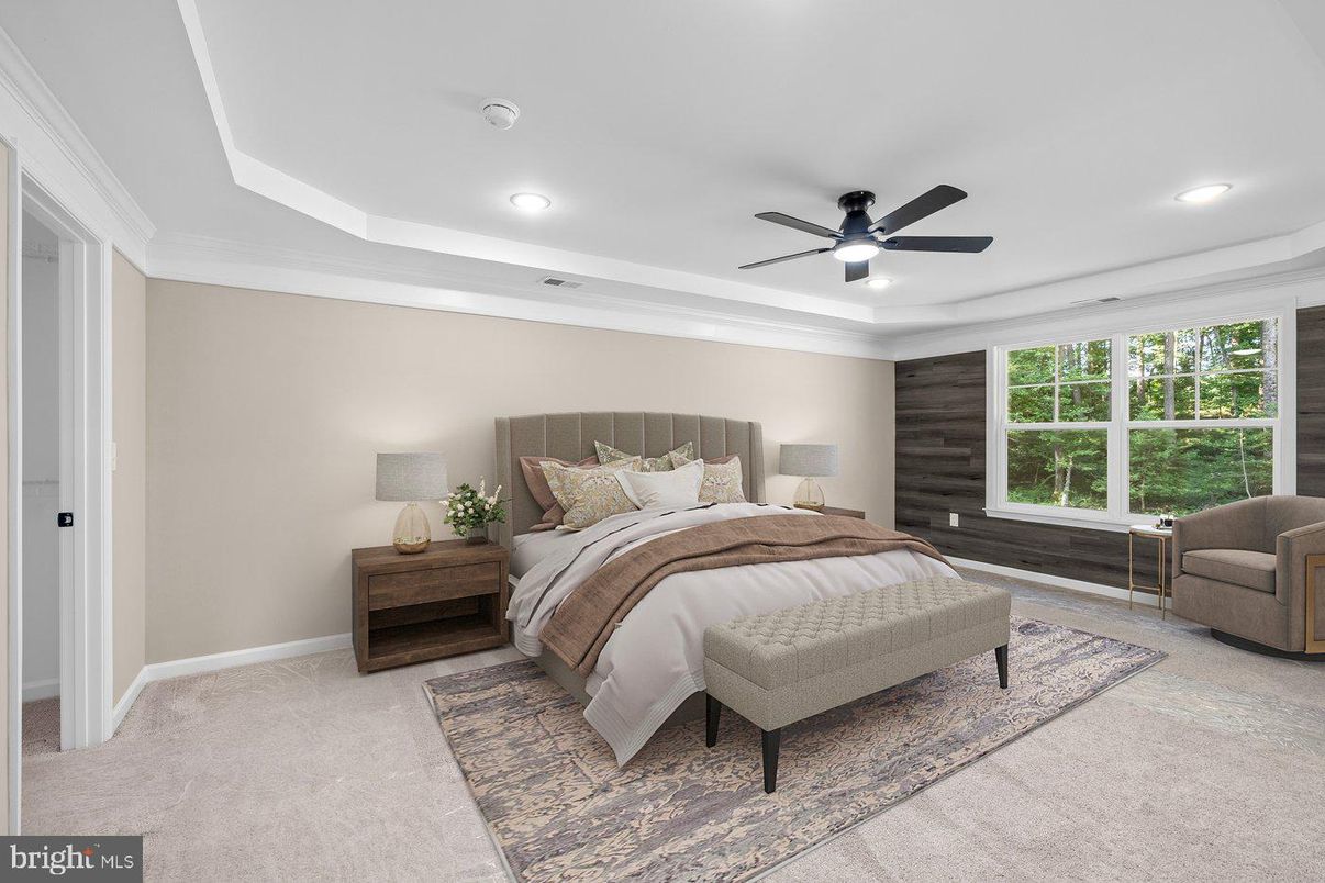 Bedroom, Interior, Recessed Lighting