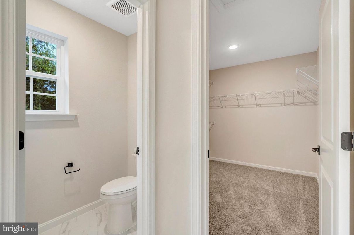 Bathroom, Interior, Marble, Recessed Lighting, Walk-in Closets