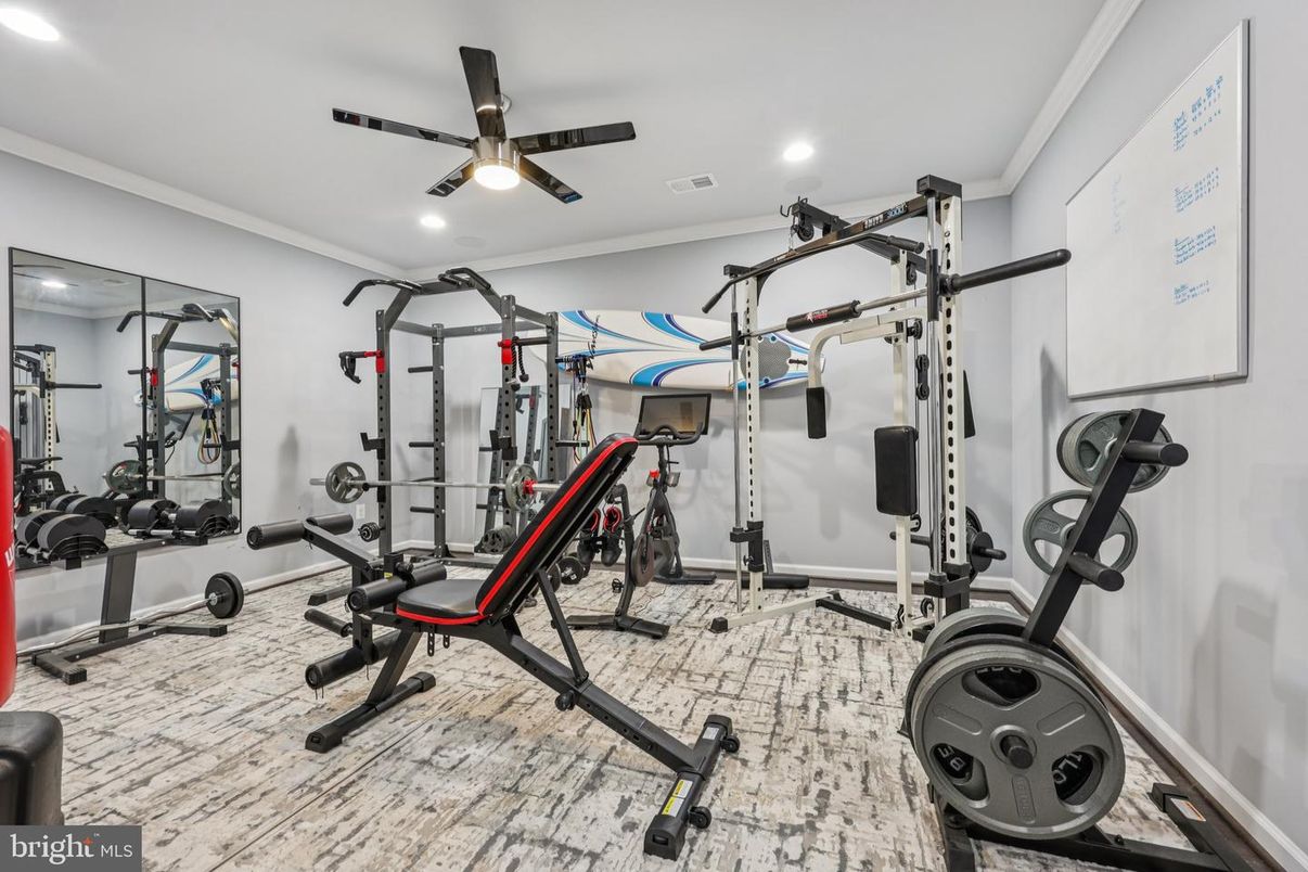 Fitness Equipment, Interior, Recessed Lighting