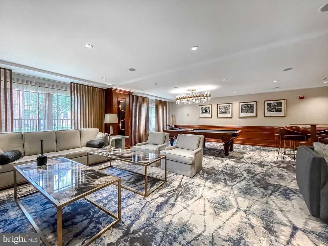 Billiard Table, Chandelier, Game Room, Interior, Living room, Recessed Lighting