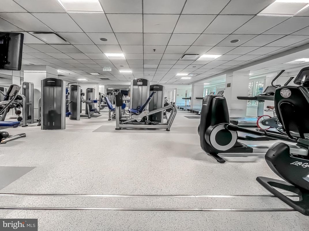 Fitness Equipment, Gym, Interior, Recessed Lighting