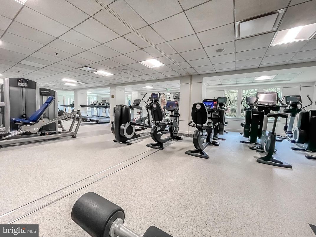 Fitness Equipment, Gym, Interior, Recessed Lighting