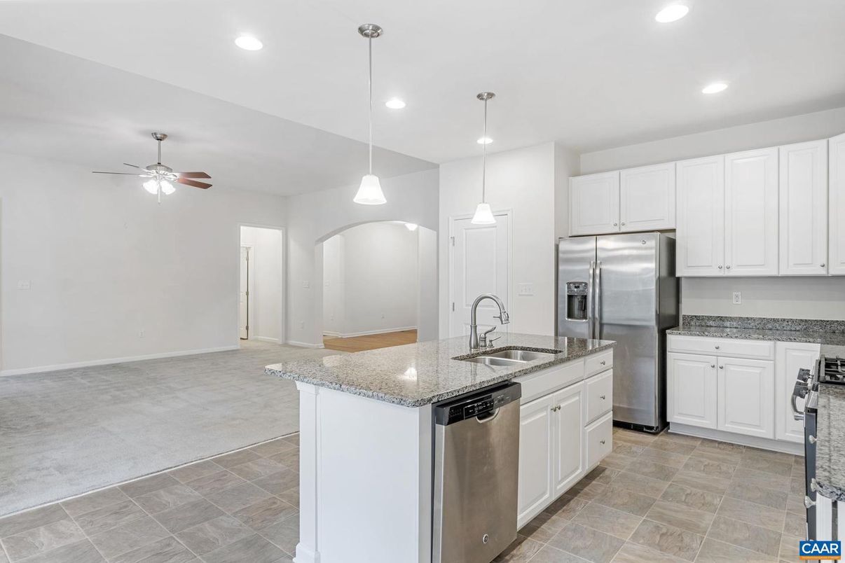 Interior, Kitchen, Pendant Lights, Recessed Lighting, Stainless Steel Appliances