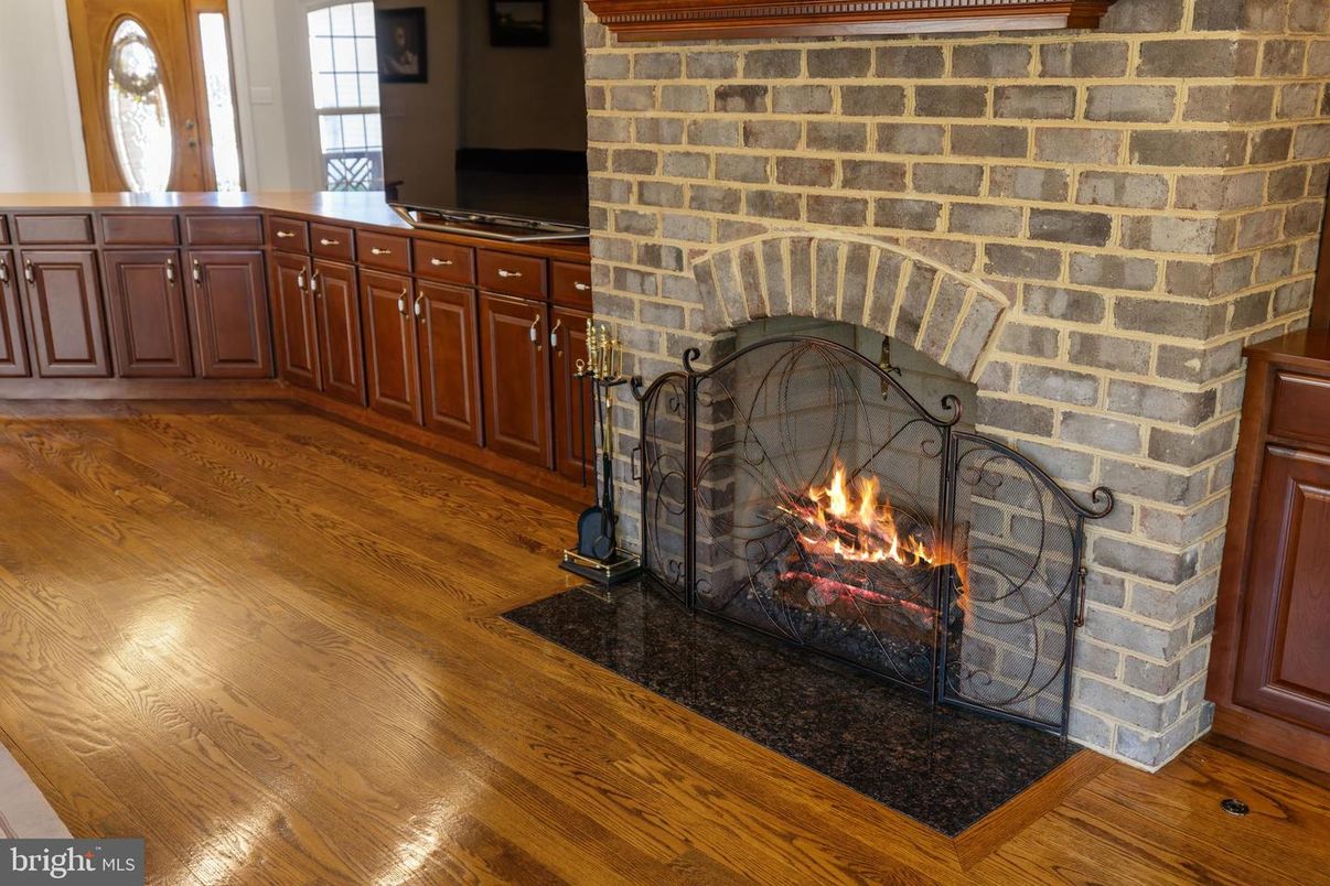Fireplace, Interior, Stone Walls, Wood Texture Flooring