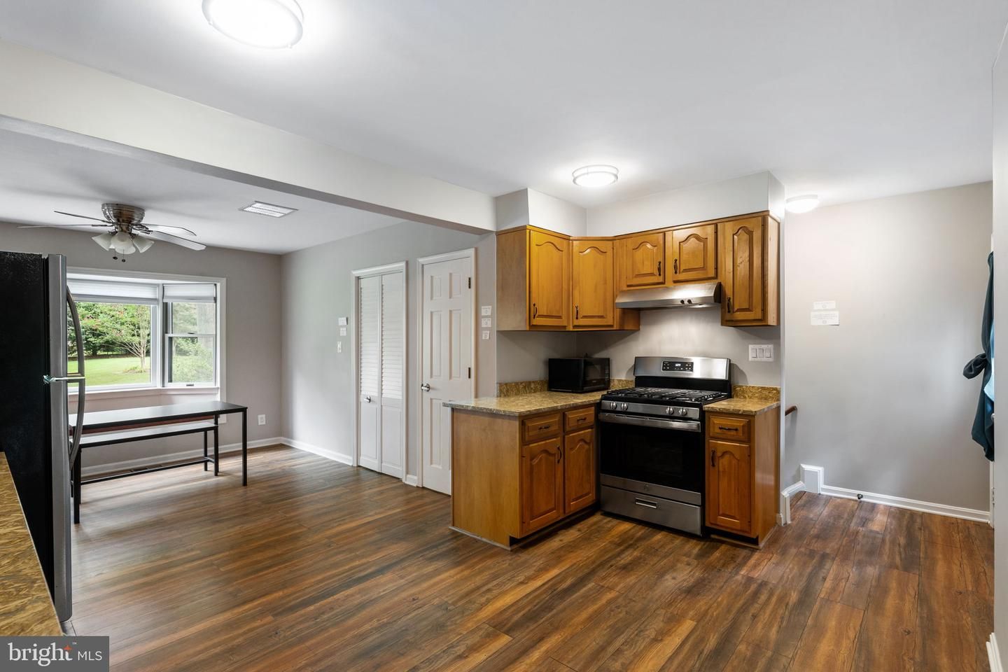 Interior, Kitchen, Wood Texture Flooring