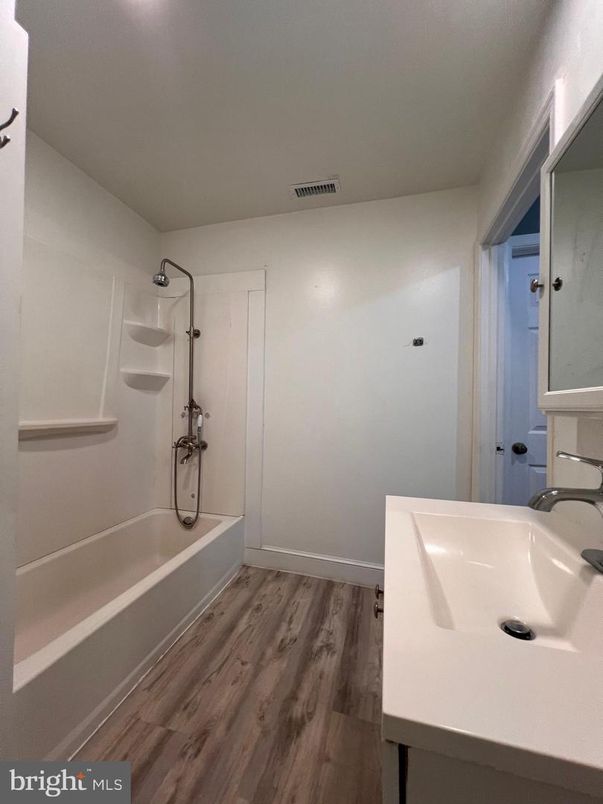 Bathroom, Interior, Wood Texture Flooring