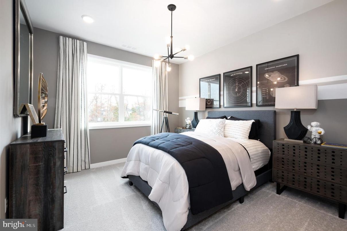 Bedroom, Interior, Pendant Lights, Recessed Lighting