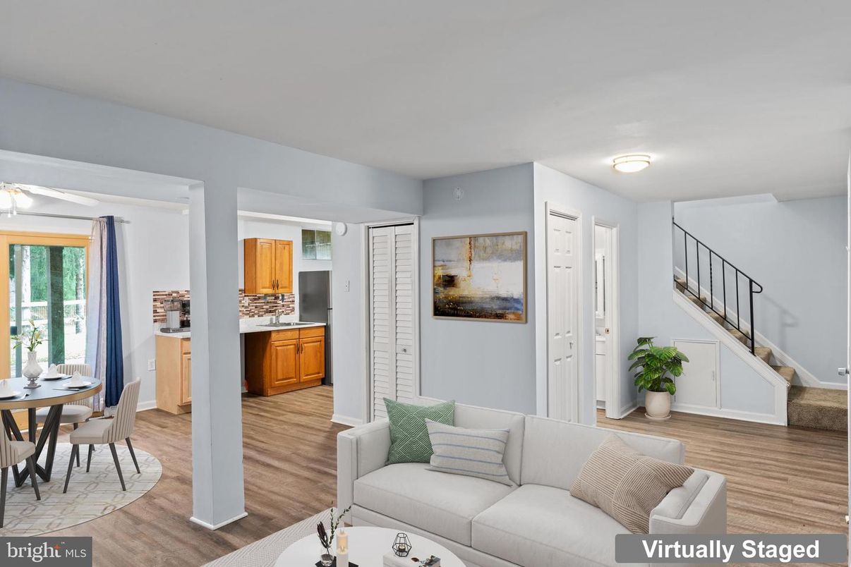 Dining room, Interior, Kitchen, Living room, Wood Texture Flooring