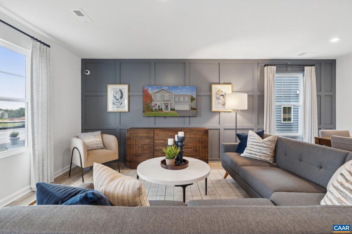 Interior, Living room, Recessed Lighting