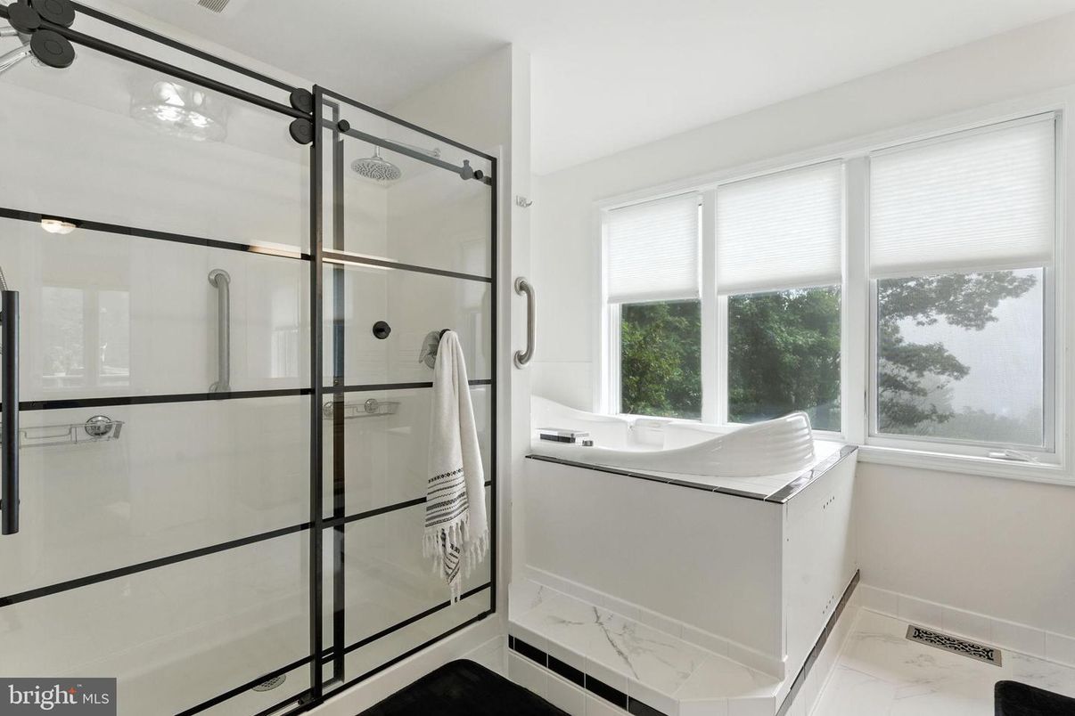 Bathroom, Glass Shower, Interior, Marble