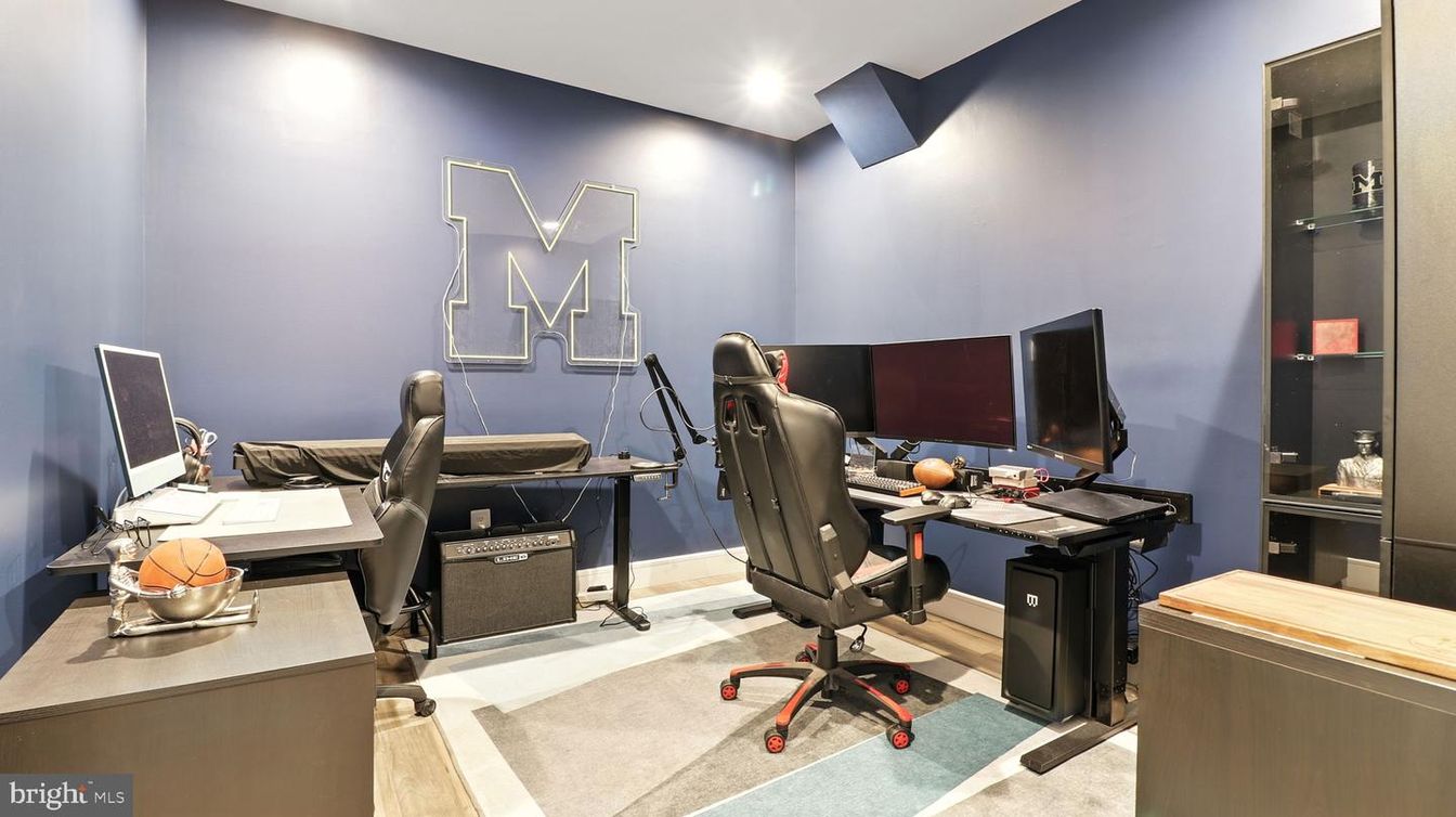 Home Office, Interior, Recessed Lighting