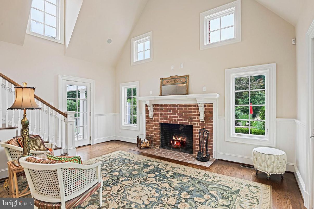 Fireplace, Interior, Wood Texture Flooring