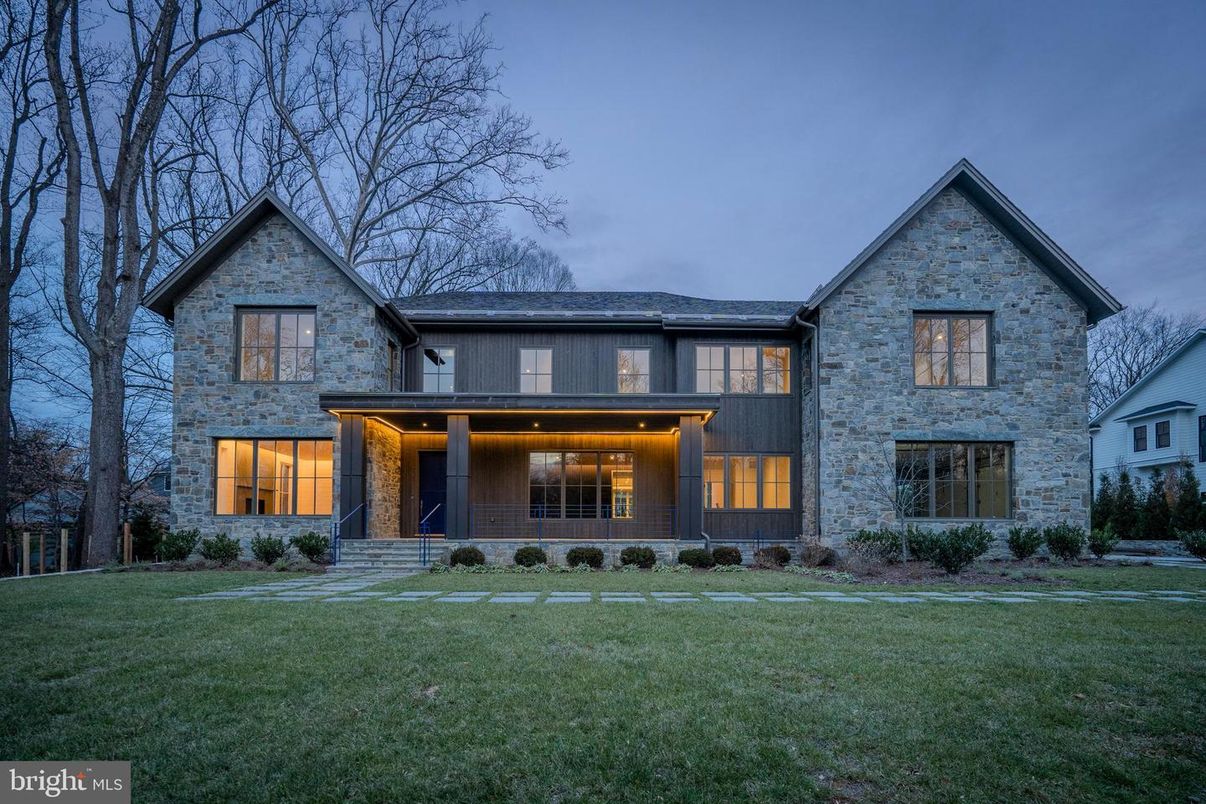 Backyard, Exterior, Facade, Brick Traditional