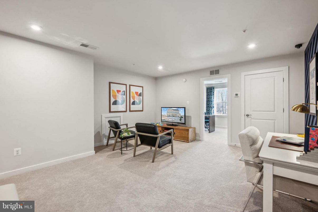 Home Office, Interior, Recessed Lighting